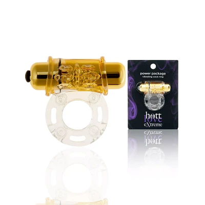 Power Package Metallic Vibrating Cock Ring - Hott Love Extreme
