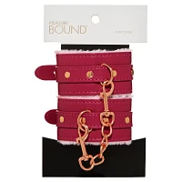 Pink Faux Leather Fur Cuffs - Pleasure Bound