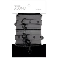 Grey Furry Handcuffs - Pleasure Bound