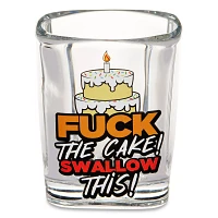 F Cake Swallow This Square Shot Glass - 2 oz.