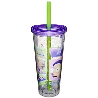 Cyber Rick and Morty Cup with Straw - 24 oz.