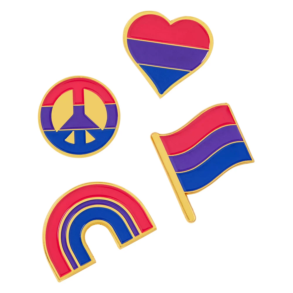 Multi-Pack Bisexual Pride Pin Set - 4 Pack