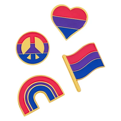 Multi-Pack Bisexual Pride Pin Set - 4 Pack