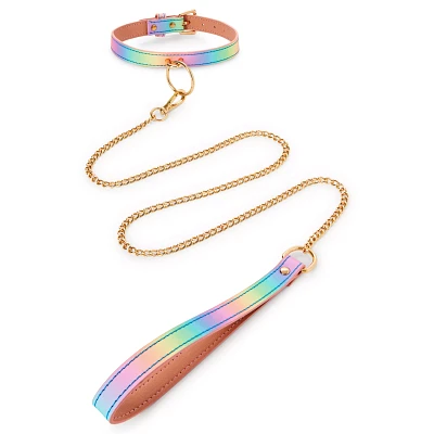 Pastel Bondage Collar and Leash - Pleasure Bound