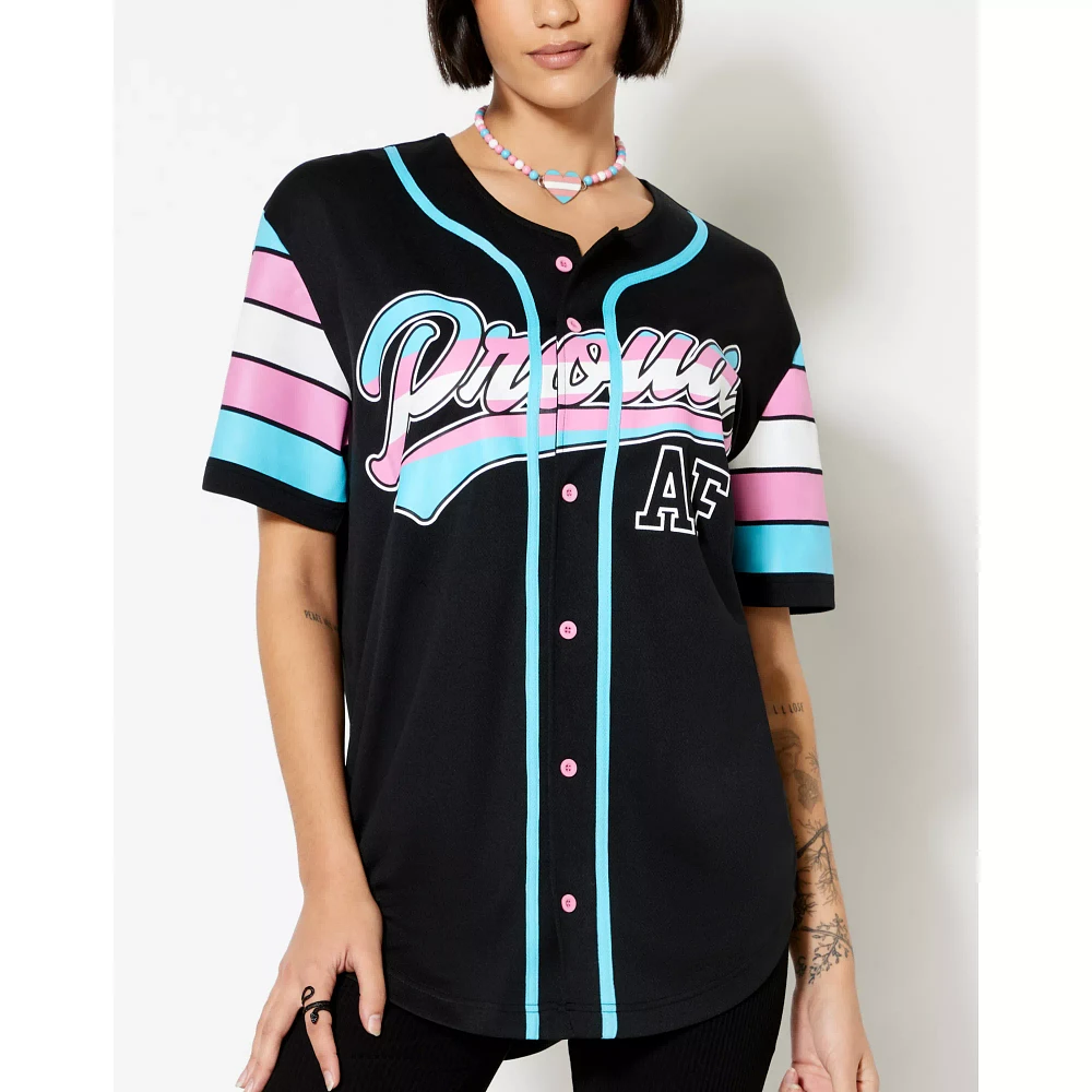 Proud AF Transgender Pride Baseball Jersey