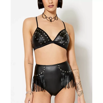 Black Studded Bra