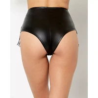 Black Fringe Studded Booty Shorts