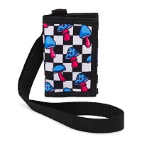 Neon Checkered Mushroom Velcro Bifold Wallet