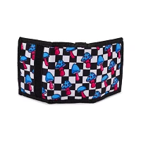 Neon Checkered Mushroom Velcro Bifold Wallet
