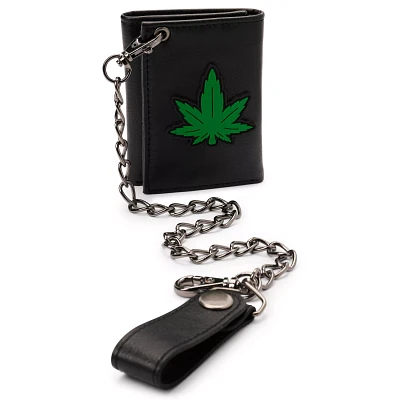 Weed Leaf Chain Bifold Wallet