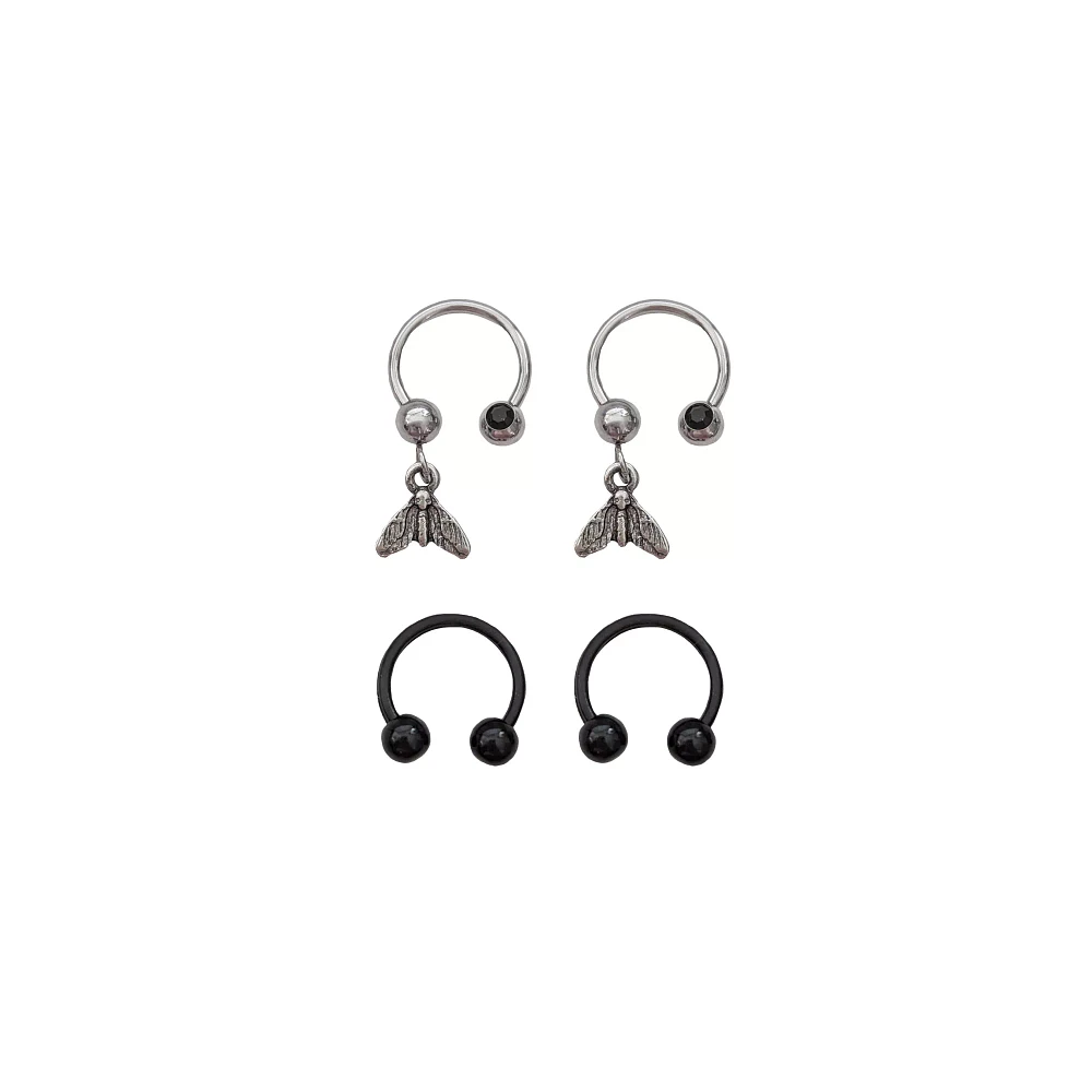 Multi-Pack Dangle Fly Horseshoe Rings 4 Pack - 16 Gauge