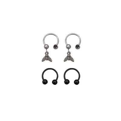 Multi-Pack Dangle Fly Horseshoe Rings 4 Pack - 16 Gauge