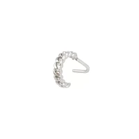 Chain Link Half Hoop L-Bend Nose Ring - 20 Gauge