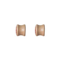 70's Wood Flower Plugs