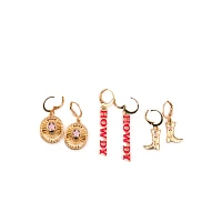 Multi-Pack Howdy Cowgirl 3 Pack Earring Set