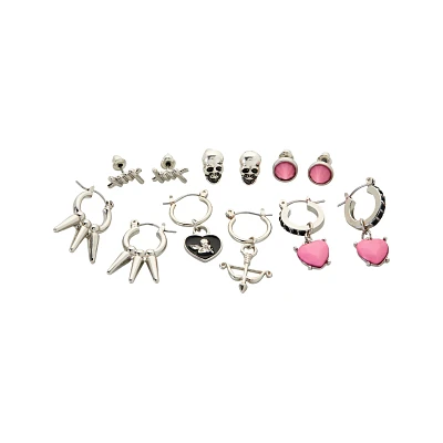 Multi-Pack Spike Heart Cupid Earrings - 6 Pair