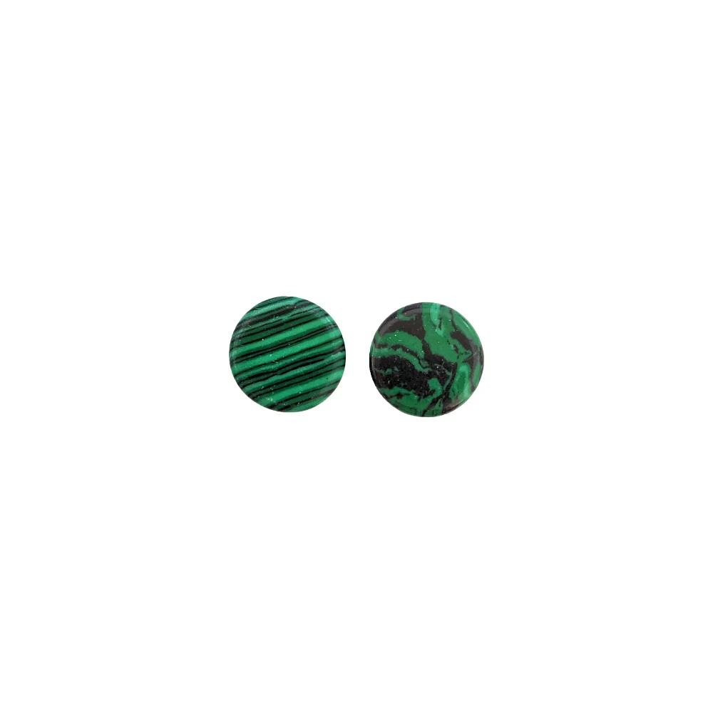 Green and Black Malachite Stone Plugs