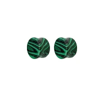 Green and Black Malachite Stone Plugs