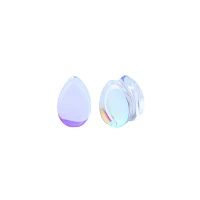 Glass Aurora Borealis Teardrop Plugs