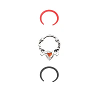 Multi-Pack CZ Heart Septum Clicker and Retainers 3 Pack- 16 Gauge
