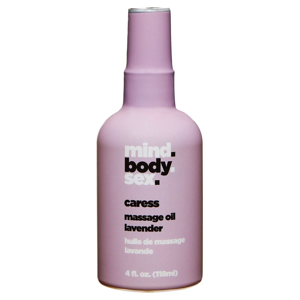 Caress Lavender Scented Massage Oil - 4 oz.