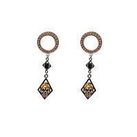 Goldtone Skull Dangle Tunnel Plugs
