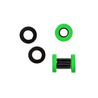 Black and Green Screw Fit Tunnel Plugs
