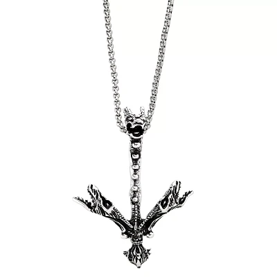 Three Headed Demon Chain Necklace