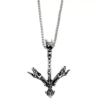 Three Headed Demon Chain Necklace