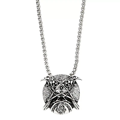 Dark Raven Pendant Chain Necklace