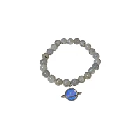Semi-Precious Stone Saturn Bracelet