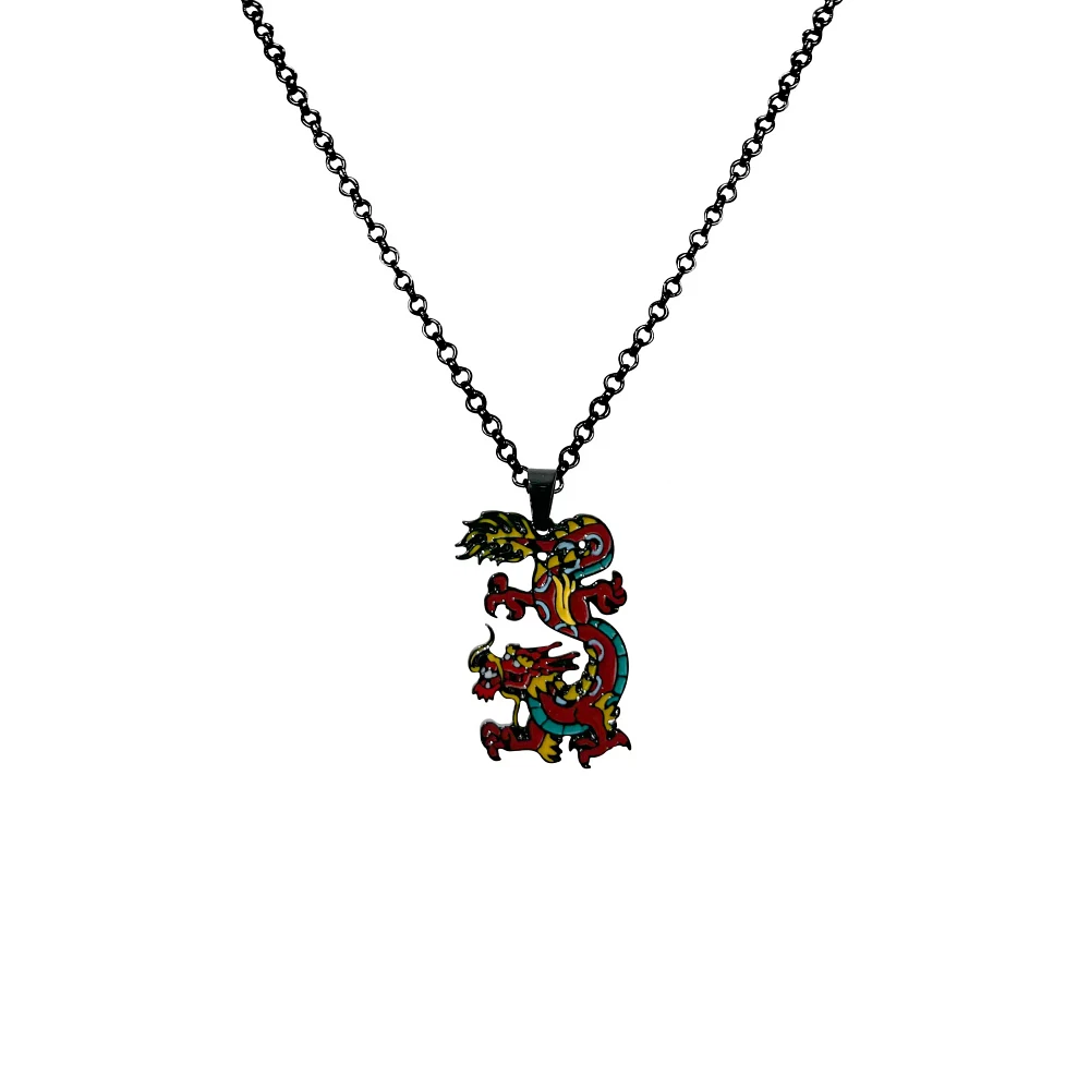 Black Chain Dragon Necklace