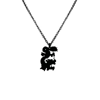 Black Chain Dragon Necklace