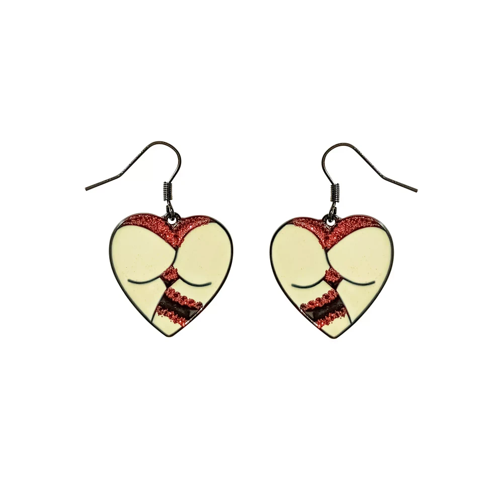 Traditional Tattoo Heart Butt Dangle Earrings