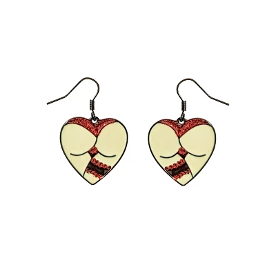 Traditional Tattoo Heart Butt Dangle Earrings