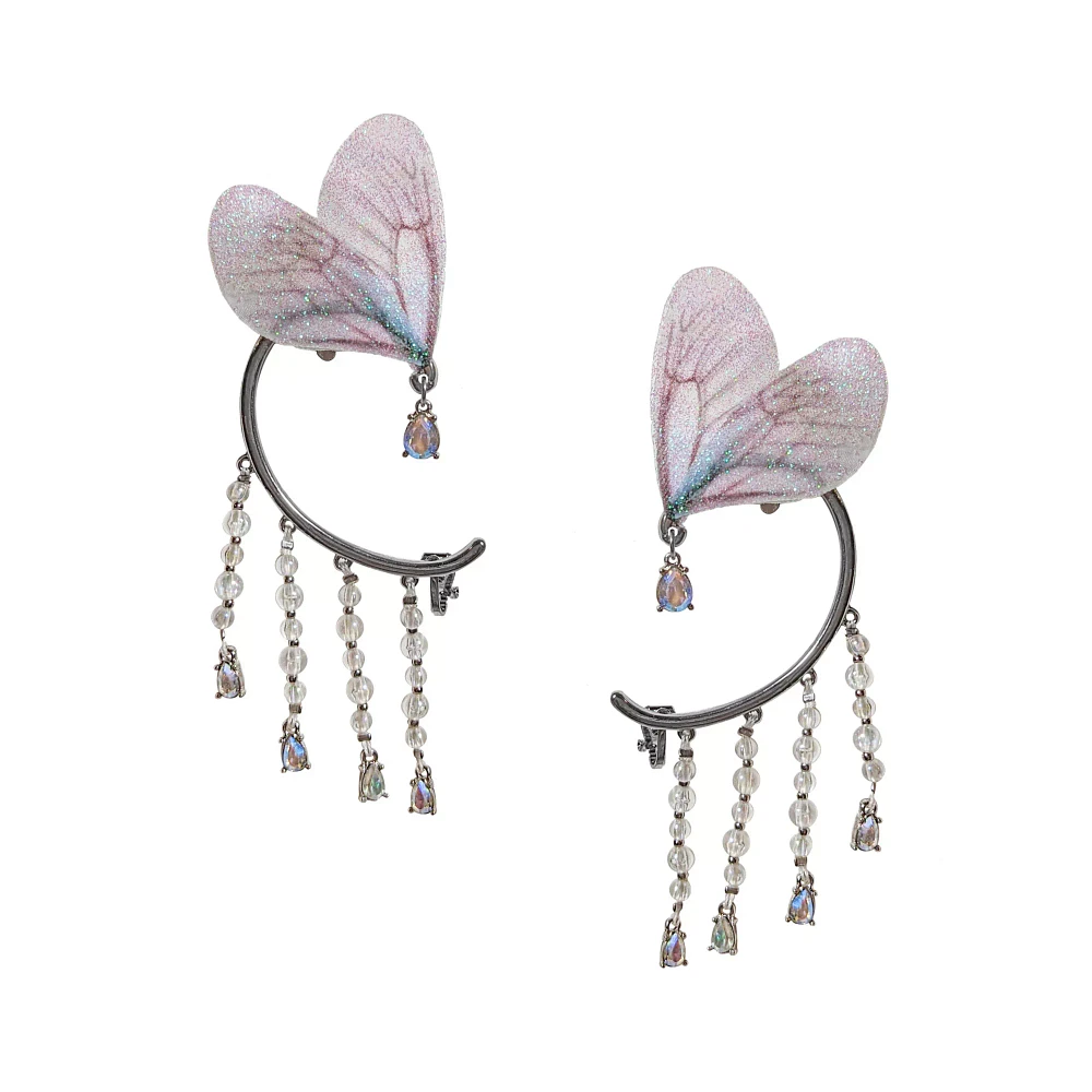 Iridescent Fairy Wing Ear Cuffs