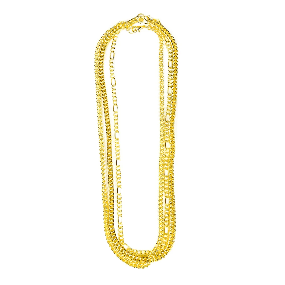 Goldtone 3 Piece Chain Necklace