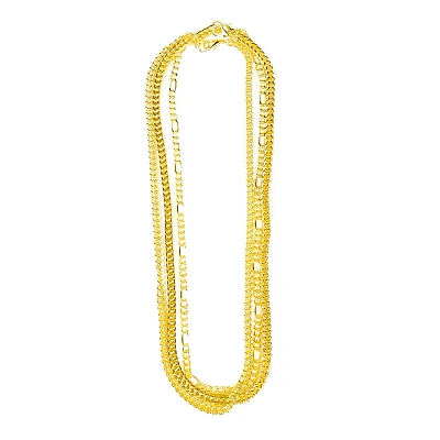 Goldtone 3 Piece Chain Necklace