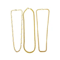 Goldtone 3 Piece Chain Necklace