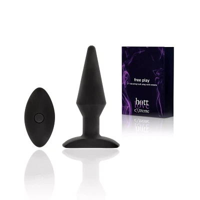 Free Play Vibrating Butt Plug 5 Inch - Hott Love Extreme