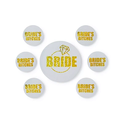 Bachelorette Bitches Party Pins - 7 Pack