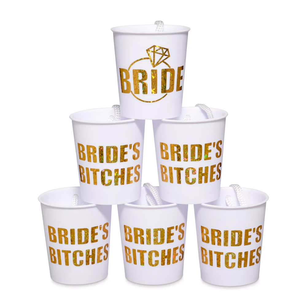 Bride's Bitches Shot Glasses 2 oz. - 6 Pack