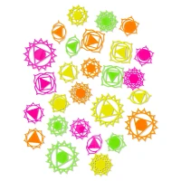 Multi-Pack Black Light Chakras - 50 Pack