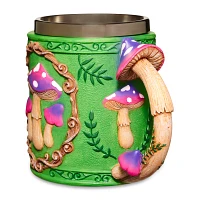 Green and Purple Mushroom Coffee Mug - 13.5 oz.