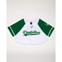 Weed Leaf Cropped Baseball Jersey- Death Row Records