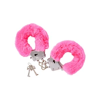 Hot Pink Furry Handcuffs - Pleasure Bound