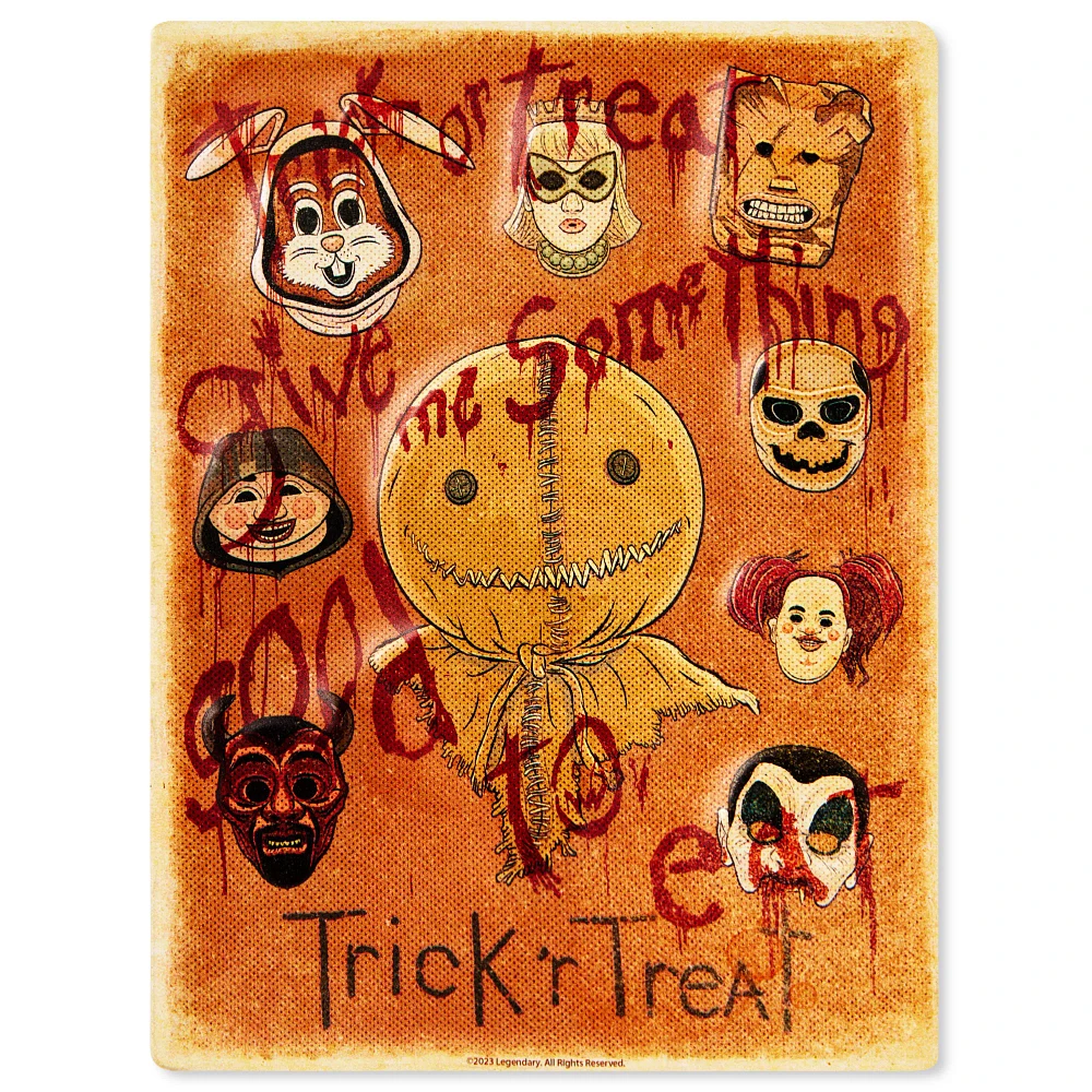 Trick 'r Treat Masks Metal Sign - Trick 'r Treat