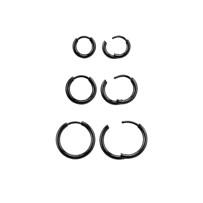 Multi-Pack Huggie Hoop Earrings 3 Pair - 18 Gauge