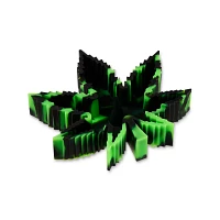 Green and Black Tie Dye Weed Silicone Ashtray