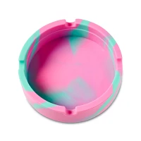 Pink and Aqua Tie Dye Silicone Ashtray